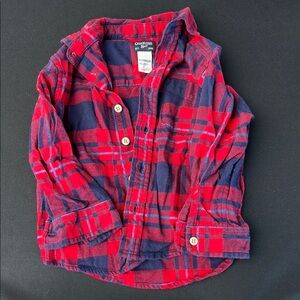 OshKosh B'gosh Kids Plaid Shirt in Red and Blue 3T